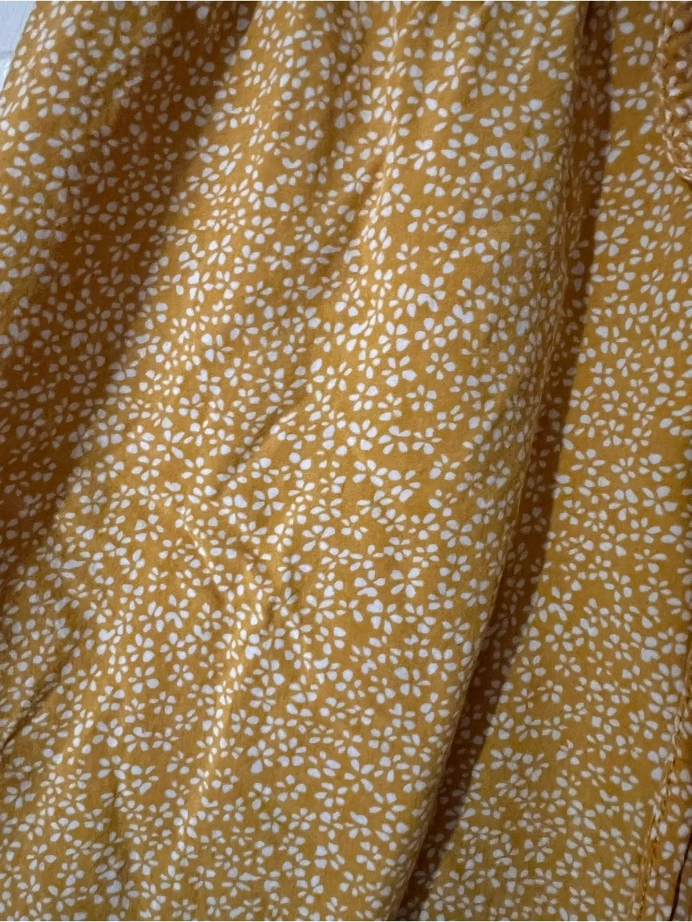 Women’s Floral Short Sleeve Yellow Summer Dress Size S